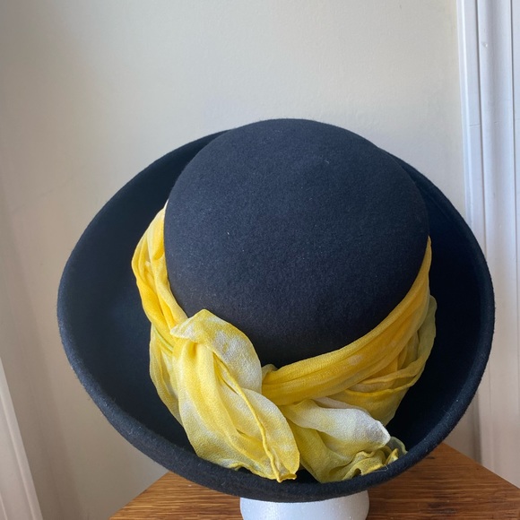 Vintage Scala Collectione women's felt hat 100% wool hand crafted hat/size 22 - Picture 8 of 16
